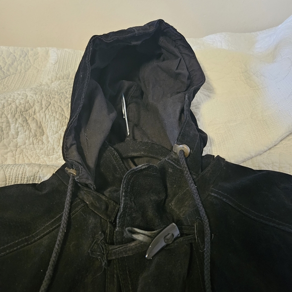 Saxony Collection - Men's  Black Heavyweight Long Leather Jacket Size M - Picture 2 of 16